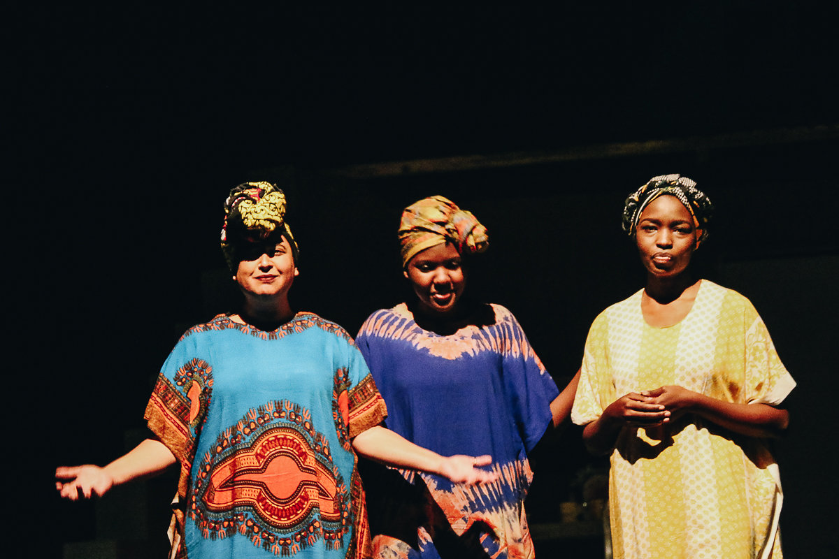 The ladies of the LAM Sisterhood( L-R Aleya. Moraa, Laura) - Photo by Ngwatilo 