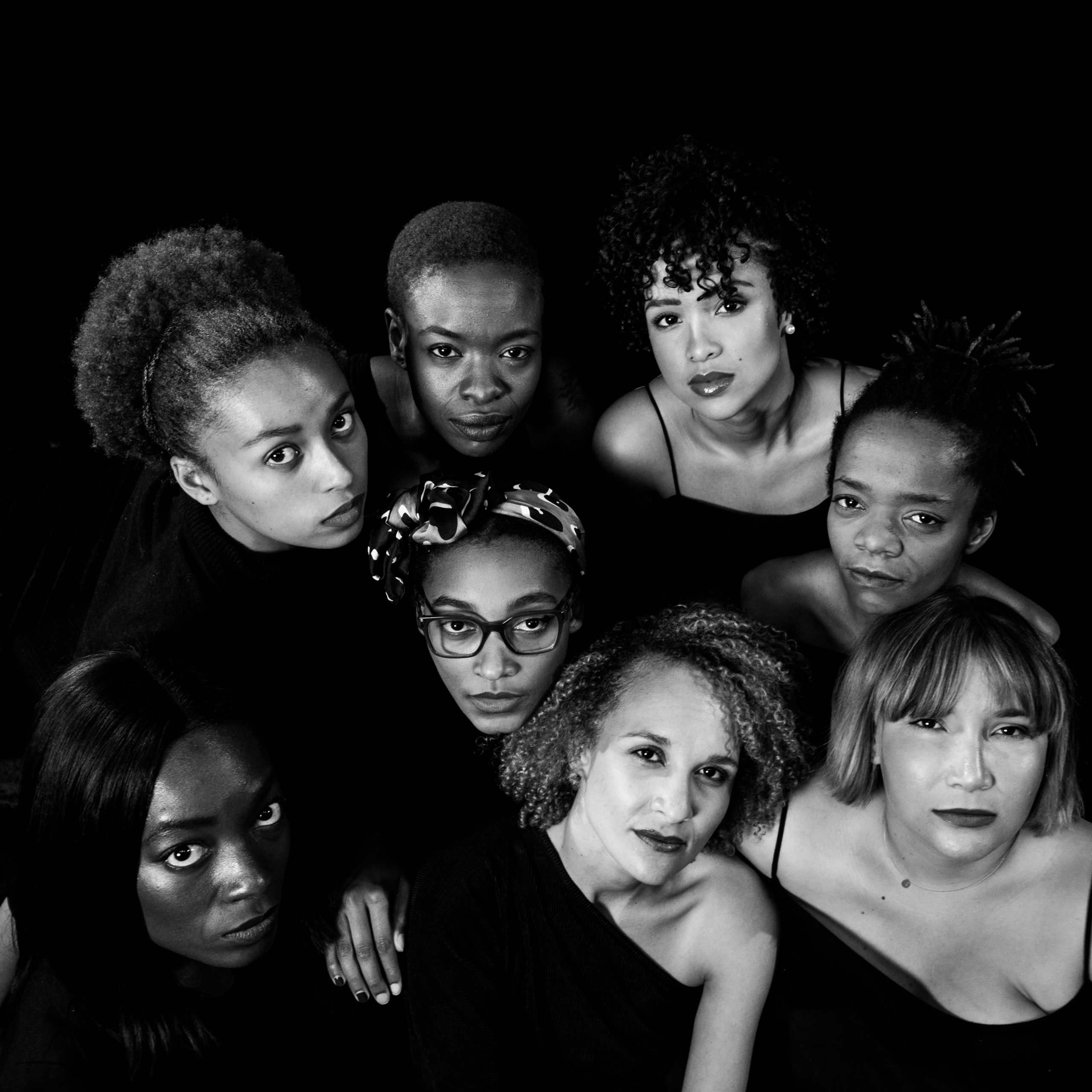 The cast of Every Woman, JD January, Lize Ehlers, Chantel Uiras, Livinge Dennis, Jennifer Timbo, Mikiros Garoes, and Lavinia Kapewasha.